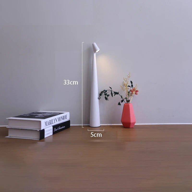 Rechargeable LED Table Lamp with Touch Dimming, Cordless Minimalist Bedside & Desk Lamp - Hans Lumiere