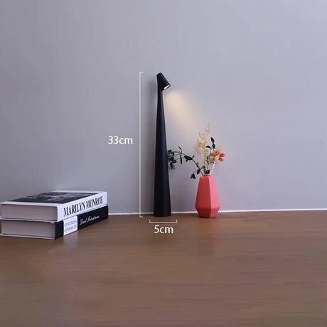 Rechargeable LED Table Lamp with Touch Dimming, Cordless Minimalist Bedside & Desk Lamp - Hans Lumiere