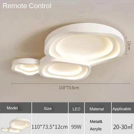 Remotely Controlled New Modern LED Ceiling Lamps - Hans Lumiere