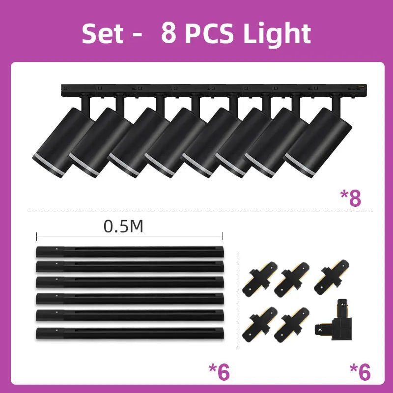Replaceable Bulb LED Track Spotlight - Hans Lumiere
