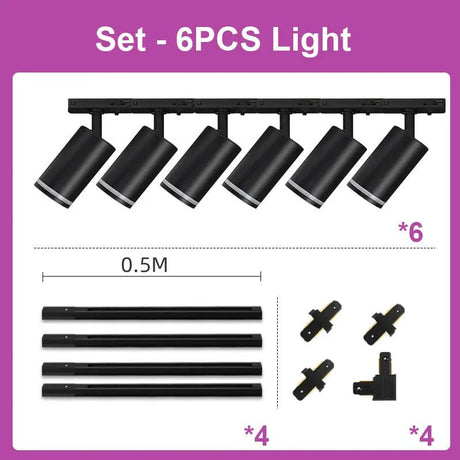 Replaceable Bulb LED Track Spotlight - Hans Lumiere