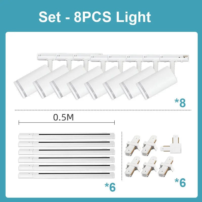 Replaceable Bulb LED Track Spotlight - Hans Lumiere
