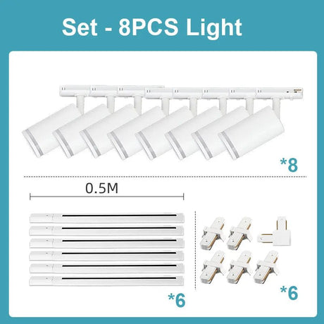 Replaceable Bulb LED Track Spotlight - Hans Lumiere