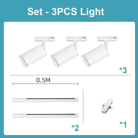 Replaceable Bulb LED Track Spotlight - Hans Lumiere