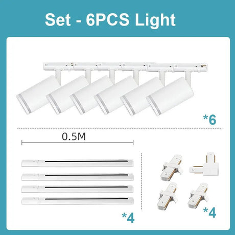 Replaceable Bulb LED Track Spotlight - Hans Lumiere