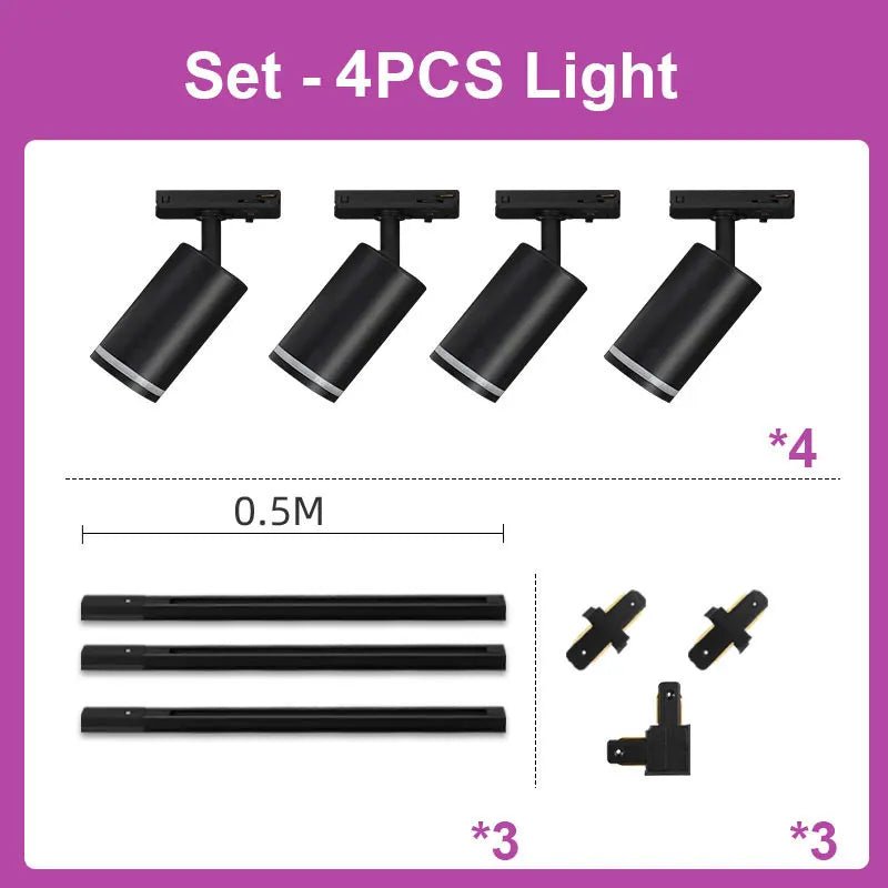 Replaceable Bulb LED Track Spotlight - Hans Lumiere