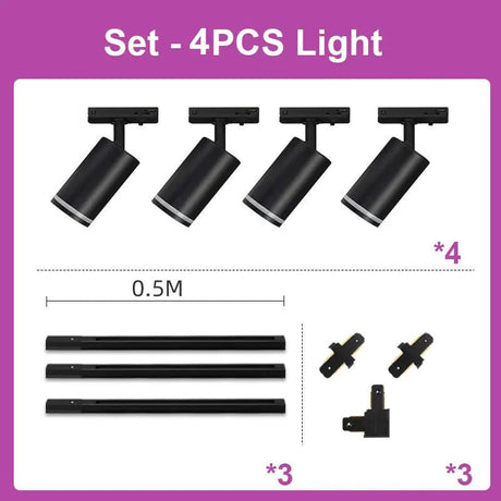 Replaceable Bulb LED Track Spotlight - Hans Lumiere