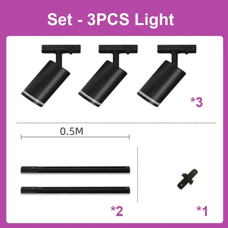 Replaceable Bulb LED Track Spotlight - Hans Lumiere