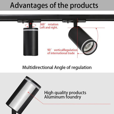 Replaceable Bulb LED Track Spotlight - Hans Lumiere