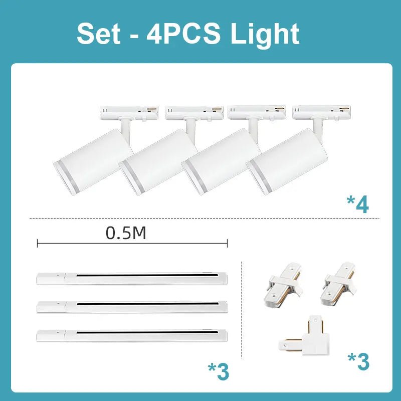 Replaceable Bulb LED Track Spotlight - Hans Lumiere