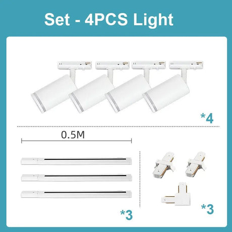 Replaceable Bulb LED Track Spotlight - Hans Lumiere
