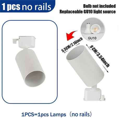Replaceable GU10 Bulb LED Track Light - Hans Lumiere