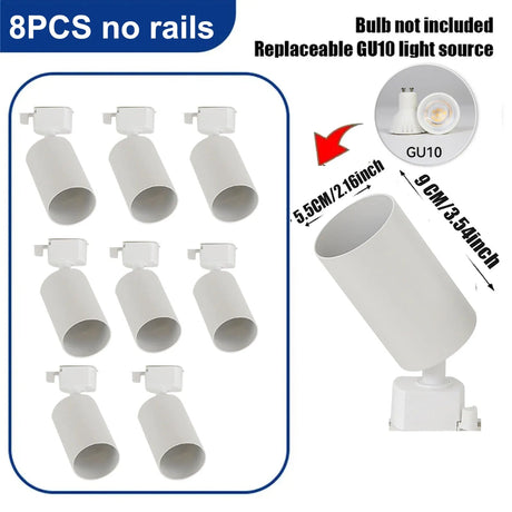 Replaceable GU10 Bulb LED Track Light - Hans Lumiere
