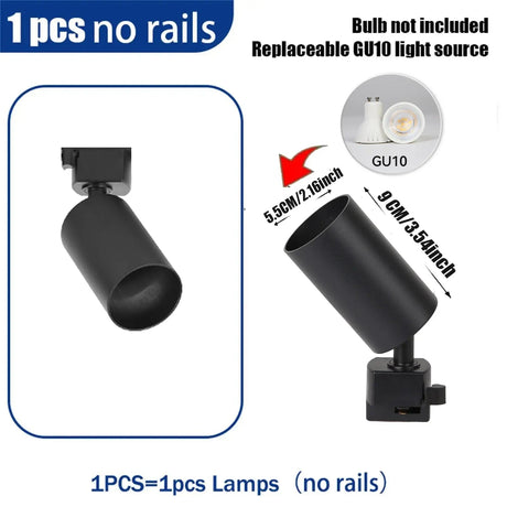 Replaceable GU10 Bulb LED Track Light - Hans Lumiere