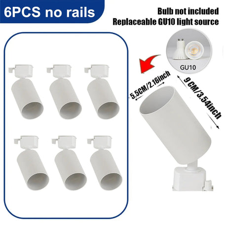 Replaceable GU10 Bulb LED Track Light - Hans Lumiere