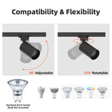 Replaceable GU10 Bulb LED Track Light - Hans Lumiere