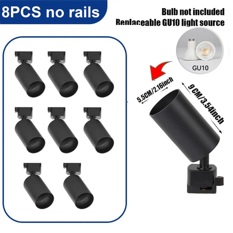 Replaceable GU10 Bulb LED Track Light - Hans Lumiere