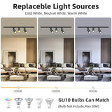Replaceable GU10 Bulb LED Track Light - Hans Lumiere