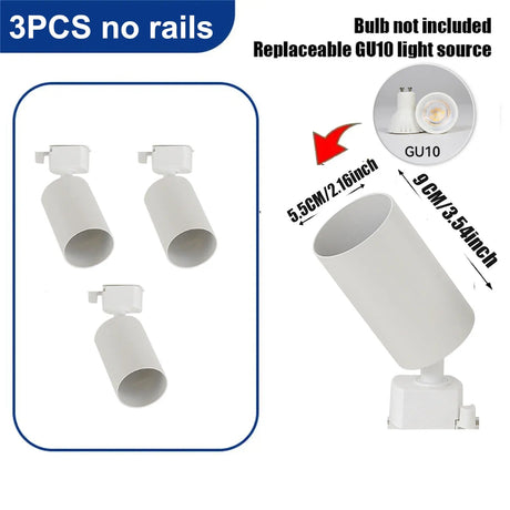 Replaceable GU10 Bulb LED Track Light - Hans Lumiere