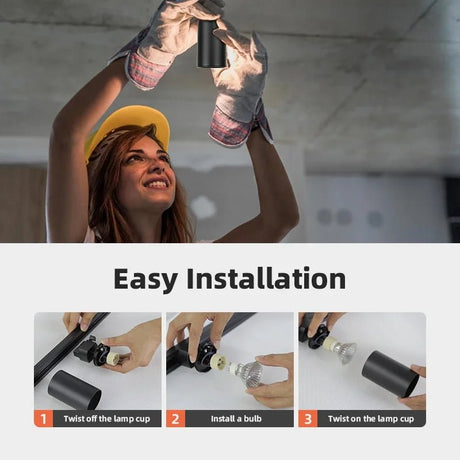 Replaceable GU10 Bulb LED Track Light - Hans Lumiere