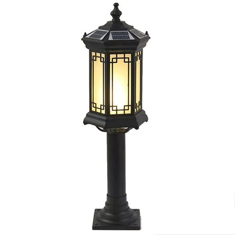 Retro Black Solar Lawn Lamp - Hans Lumiere