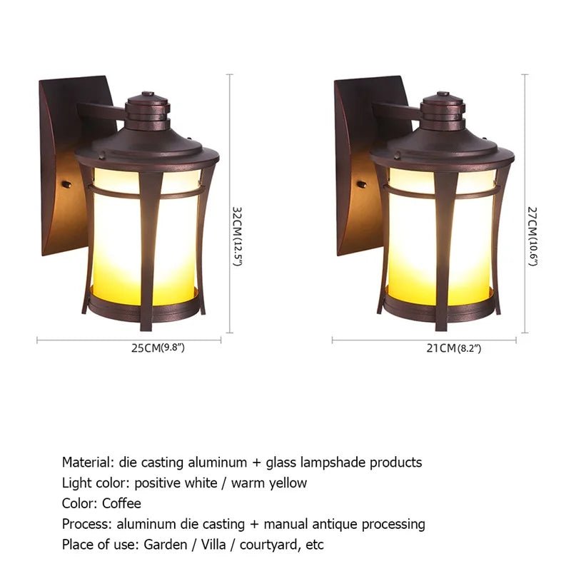 Retro Classical Outdoor Wall Lamp - Hans Lumiere
