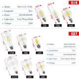 Retro Edison LED Filament Bulbs E14 E27 2W to 8W, C35 G45 A60 ST64 G80 G95 G125 - Hans Lumiere