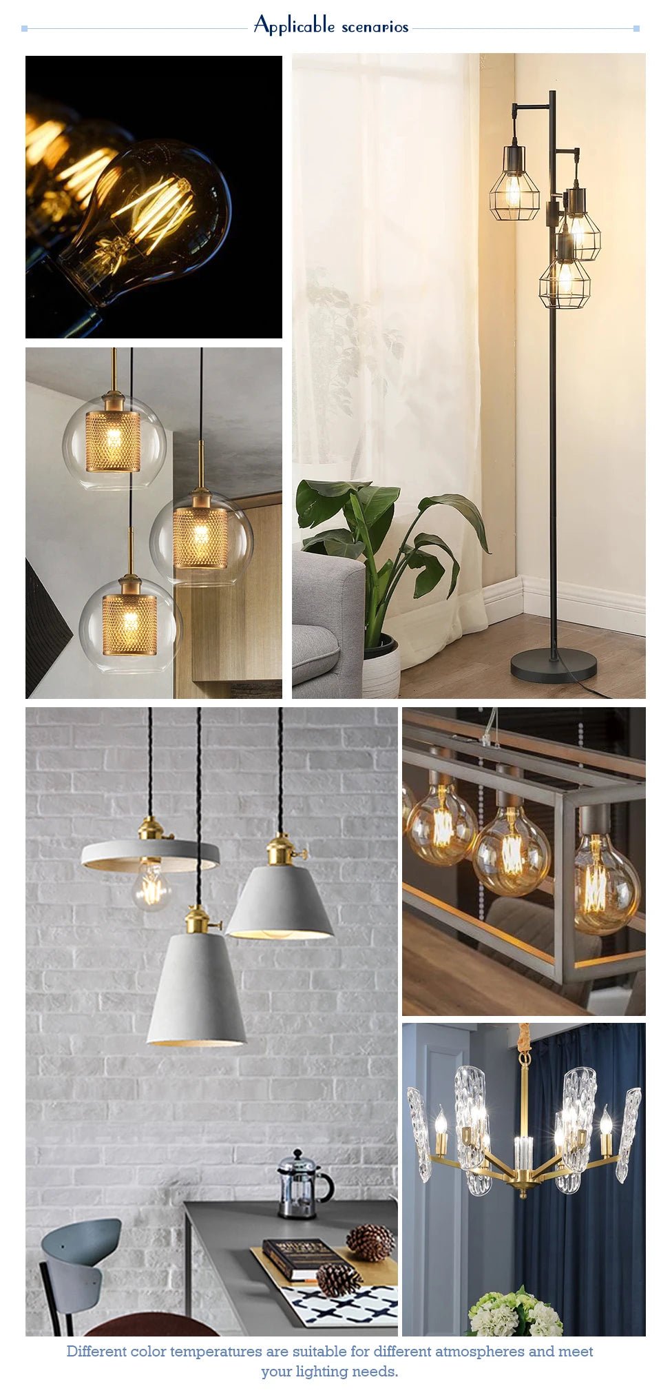 Retro Edison LED Filament Bulbs E14 E27 2W to 8W, C35 G45 A60 ST64 G80 G95 G125 - Hans Lumiere