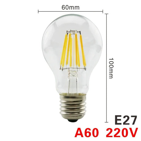 Retro Edison LED Filament Bulbs E14 E27 2W to 8W, C35 G45 A60 ST64 G80 G95 G125 - Hans Lumiere