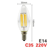 Retro Edison LED Filament Bulbs E14 E27 2W to 8W, C35 G45 A60 ST64 G80 G95 G125 - Hans Lumiere