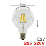 Retro Edison LED Filament Bulbs E14 E27 2W to 8W, C35 G45 A60 ST64 G80 G95 G125 - Hans Lumiere
