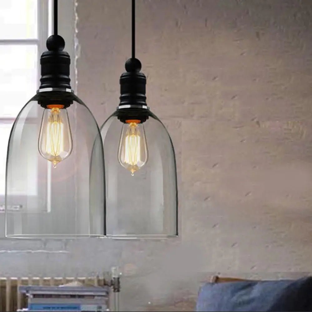 Retro Loft Style Glass Lampshade Industrial Pendant Light - Hans Lumiere