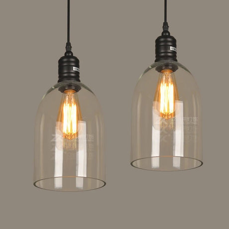 Retro Loft Style Glass Lampshade Industrial Pendant Light - Hans Lumiere