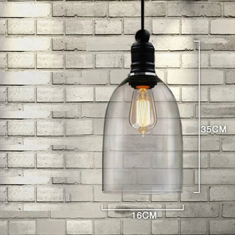 Retro Loft Style Glass Lampshade Industrial Pendant Light - Hans Lumiere