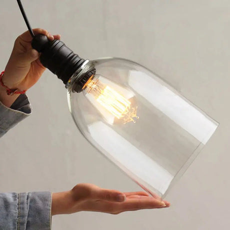 Retro Loft Style Glass Lampshade Industrial Pendant Light - Hans Lumiere