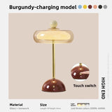 Retro Mushroom LED Table Lamp - Rechargeable Bedside Light - Hans Lumiere