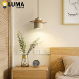 Retro Style Cream Stone LED Pendant Lamp - Hans Lumiere