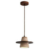 Retro Style Cream Stone LED Pendant Lamp - Hans Lumiere