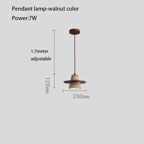 Retro Style Cream Stone LED Pendant Lamp - Hans Lumiere