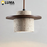 Retro Style Cream Stone LED Pendant Lamp - Hans Lumiere