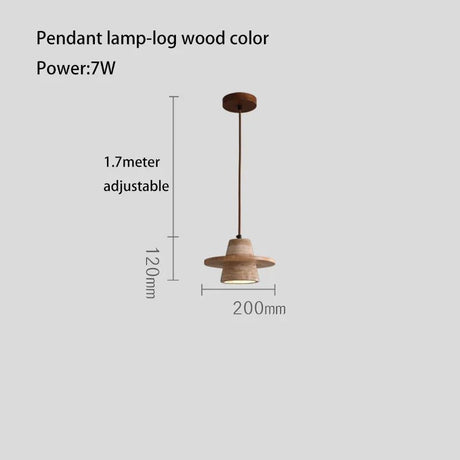 Retro Style Cream Stone LED Pendant Lamp - Hans Lumiere