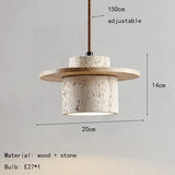 Retro Style Cream Stone LED Pendant Lamp - Hans Lumiere