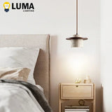 Retro Style Cream Stone LED Pendant Lamp - Hans Lumiere
