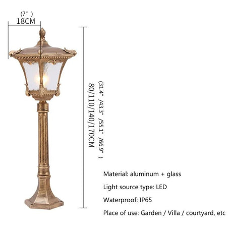 Retro Style Outdoor Lawn Light - Hans Lumiere