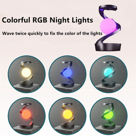 RGB Atmosphere Floating Lamp, With 15W Mobile Wireless Charger - Hans Lumiere