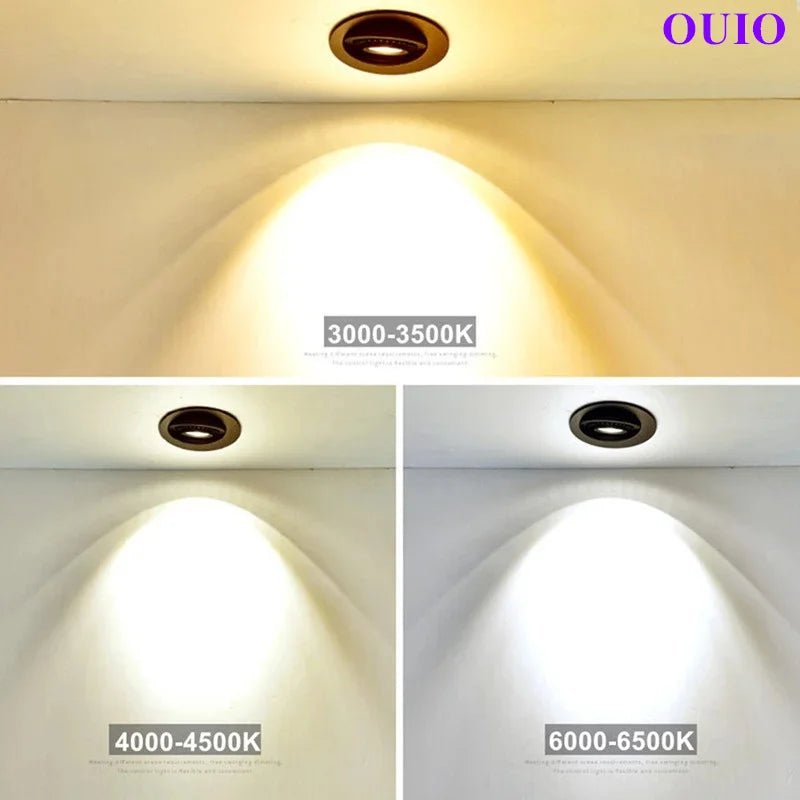 Rotatable Angle Dimmable Adjustable Recessed LED Downlights - Hans Lumiere