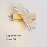 Rotatable Solid Wood Stone LED Wall Lamp - Hans Lumiere