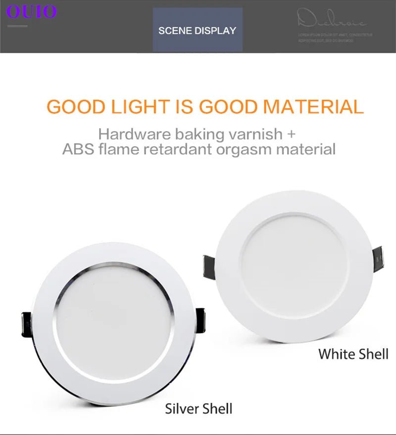 Round Embedded LED Downlight – Waterproof Dimmable Ceiling Spotlight - Hans Lumiere