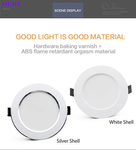 Round Embedded LED Downlight – Waterproof Dimmable Ceiling Spotlight - Hans Lumiere