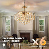 Round Gold Branch Raindrop Pendant Light - Hans Lumiere